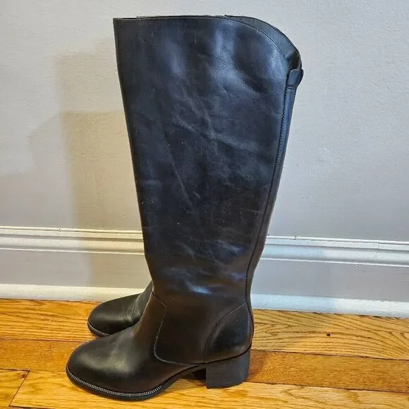 Black Franco Sarto Tall Standard Calf Boots - Picture 6 of 9